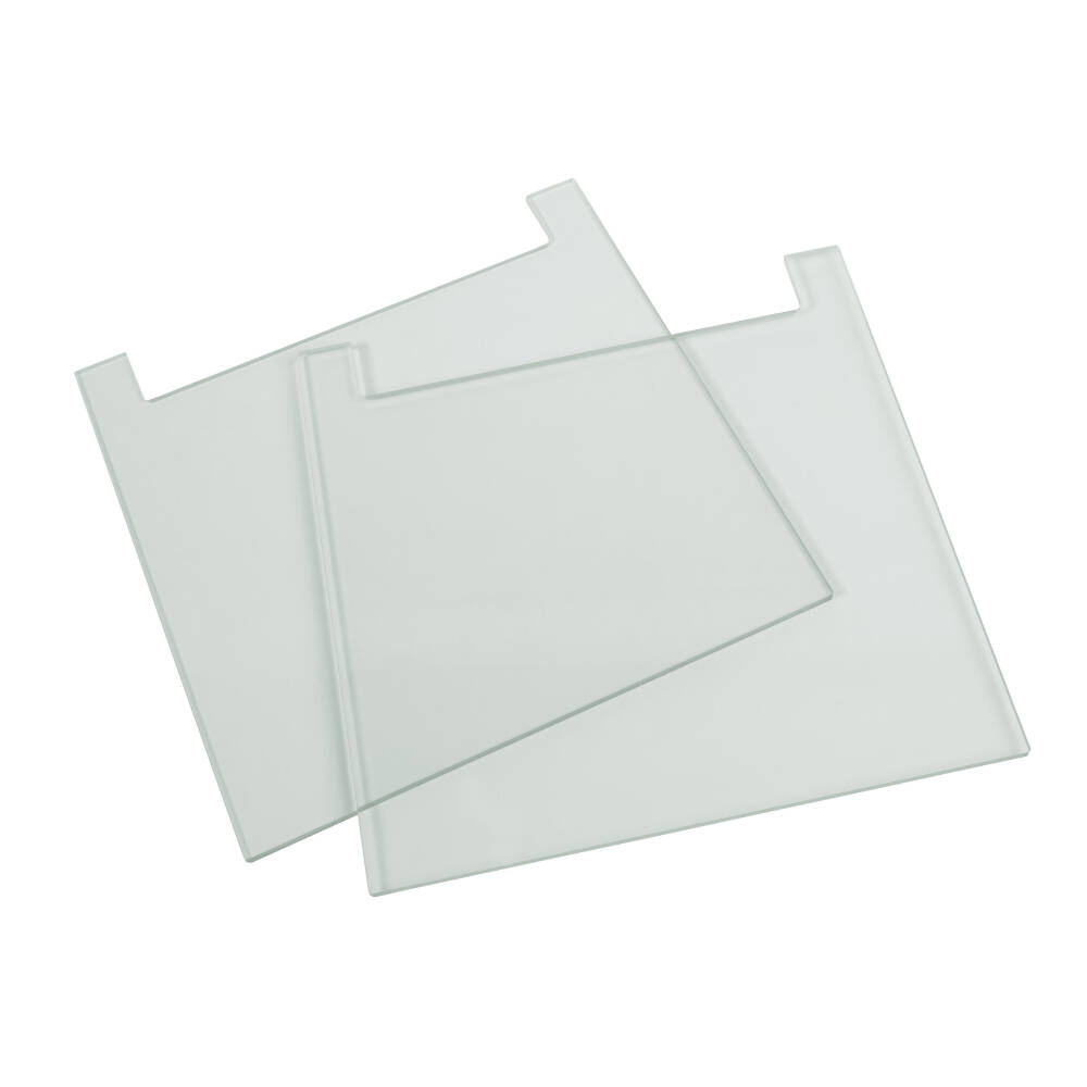 20 x 20cm Notched Glass Plates, 4mm Thick